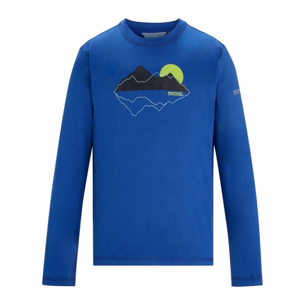 Regatta Childrens/Kids Alvarado Mountain Scene Long-Sleeved T-Shirt / Olympian B